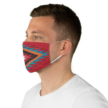 Load image into Gallery viewer, Ethnic Red and Blue Colorful Pattern Printed Fabric Face Mask Aztec Tribal