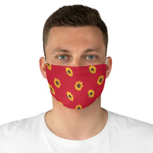 Load image into Gallery viewer, Red With Sunflower Pattern Printed Cloth Fabric Face Mask Farmhouse Country