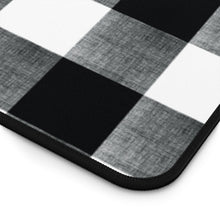 Load image into Gallery viewer, Buffalo Check Desk Mat in Black, White and Gray Mouse Desk and Keyboard Pad