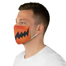 Load image into Gallery viewer, Orange Jack-o-lantern Mouth Fabric Face Mask Printed Cloth Halloween Pumpkin