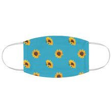 Load image into Gallery viewer, Blue With Sunflower Pattern Printed Cloth Fabric Face Mask Farmhouse Country