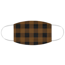 Load image into Gallery viewer, Brown and Black Buffalo Plaid Printed Cloth Fabric Face Mask Country Buffalo Check Farmhouse Pattern
