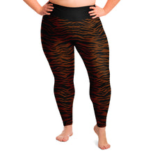 Load image into Gallery viewer, Dark Tiger Print Leggings Plus Size 2X - 6X Squat Proof