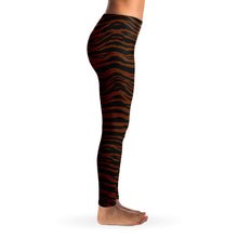 Load image into Gallery viewer, Dark Tiger Print Leggings Sizes XS - XL Squat Proof Soft