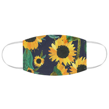 Load image into Gallery viewer, Blue With Sunflower Pattern Printed Cloth Fabric Face Mask Farmhouse Country
