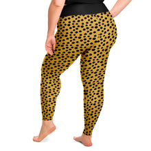 Load image into Gallery viewer, Cheetah Print Leggings Plus Size Yellow and Black Animal Print 2X Squat Proof- 6X