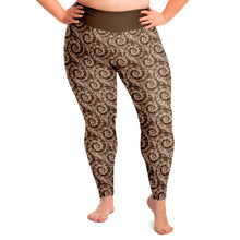Load image into Gallery viewer, Brown Tie Dye Leggings Plus Size 2X-6X Squat Proof