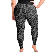 Load image into Gallery viewer, Black and Gray Tie Dye Plus Size Leggings 2X-6X Squat Proof