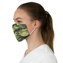 Load image into Gallery viewer, Green Camo Printed Cloth Fabric Face Mask Camouflage Army Military