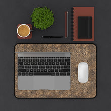 Load image into Gallery viewer, Dusky Brown Tooled Leather Style Pattern Desk Mat