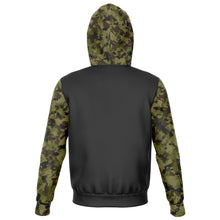 Load image into Gallery viewer, Camo Contrast Hoodie With Green, Brown and Gray Camouflage Sleeves and Hood