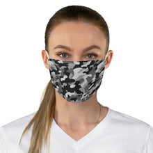 Load image into Gallery viewer, Gray, Black and White Camo Printed Cloth Fabric Face Mask Snow Camouflage Army Military