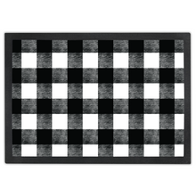 Load image into Gallery viewer, Buffalo Check Doormat Machine Washable Rubber Border and Base