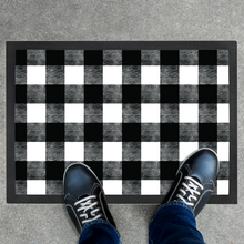 Load image into Gallery viewer, Buffalo Check Doormat Machine Washable Rubber Border and Base