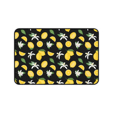 Load image into Gallery viewer, Black With Lemon Pattern Desk Mat