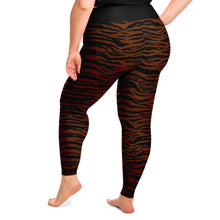 Load image into Gallery viewer, Dark Tiger Print Leggings Plus Size 2X - 6X Squat Proof