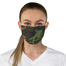 Load image into Gallery viewer, Green, Brown and Black Camo Printed Cloth Fabric Face Mask Colorful Camouflage Army Military