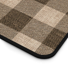 Load image into Gallery viewer, Brown Burlap Style Buffalo Plaid Printed Desk Mat