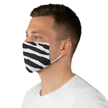Load image into Gallery viewer, White and Black Tiger Stripes Printed Fabric Fashion Face Mask Animal Print