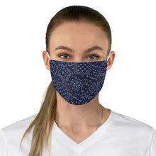 Load image into Gallery viewer, Blue and White Bandana Pattern Print Cloth Fabric Face Mask