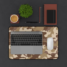 Load image into Gallery viewer, Brown and Tan Camouflage Desk Mat Camo Pattern Office Mouse Pad