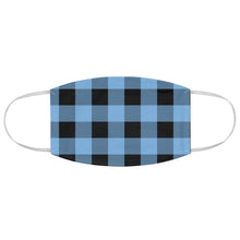 Load image into Gallery viewer, Light Blue and Black Buffalo Plaid Printed Cloth Fabric Face Mask Country Buffalo Check Farmhouse Pattern