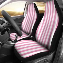 Load image into Gallery viewer, Pink White Striped Car Seat Covers Set
