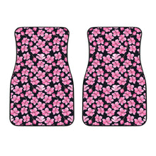 Load image into Gallery viewer, Black and Pink Cherry Blossom Floor Mats