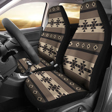 Load image into Gallery viewer, Neutral Colored Tribal Boho Pattern Car Seat Covers Aztec Ethnic
