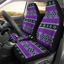 Load image into Gallery viewer, Purple Turquoise and Black Tribal Ethnic Aztec Car Seat Covers Boho Pattern