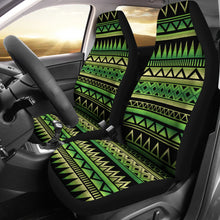 Load image into Gallery viewer, Green and Black Tribal Car Seat Covers Set Ethnic Aztec Pattern