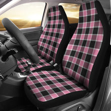 Load image into Gallery viewer, Blush Rose Pink Plaid Check Car Seat Covers