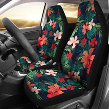 Load image into Gallery viewer, Matching Coral and Red Tropical Flower Pattern Car Seat Covers