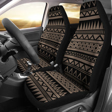Load image into Gallery viewer, Stone Brown and Black Tribal Pattern Abstract Ethnic Car Seat Covers