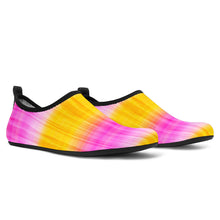Load image into Gallery viewer, Pink and Yellow Tie Dye Water Shoes