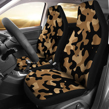 Load image into Gallery viewer, Light and Dark Brown and Black Camo Car Seat Covers Set