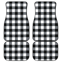 Load image into Gallery viewer, Black and White Buffalo Check Marled Pattern Floor Mats