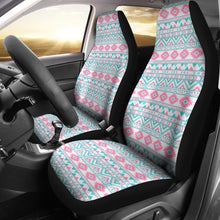 Load image into Gallery viewer, Pink and Turquoise Aztec Pattern Car Seat Covers