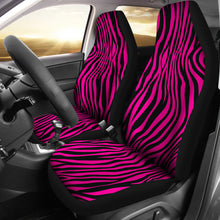 Load image into Gallery viewer, Magenta Zebra Print Car Seat Covers Set Hot Pink
