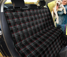 Load image into Gallery viewer, Black, Red, White and Gray Plaid Tartan Back Seat Cover For Pets
