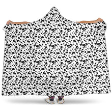 Load image into Gallery viewer, Dalmatian Pattern Hooded Blanket Black and White