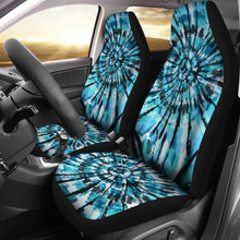 Load image into Gallery viewer, Tie Dye Seat Covers Teal, Black and Blue