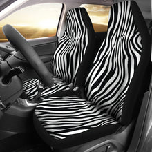 Load image into Gallery viewer, Black and White Zebra Print Car Seat Covers Set