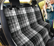 Load image into Gallery viewer, Gray, Black and White Plaid Tartan Back Seat Cover For Pets