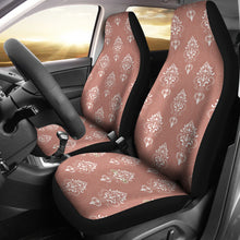 Load image into Gallery viewer, Rose Gold Damask Pattern Car Seat Covers Set