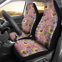 Load image into Gallery viewer, Pink Llama and Cactus Car Seat Covers Boho Seat Protectors
