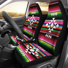 Load image into Gallery viewer, Ethnic Tribal Design on Colorful Rainbow Serape Car Seat Covers