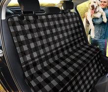 Load image into Gallery viewer, Gray and Black Buffalo Plaid Back Bench Seat Cover For Pets