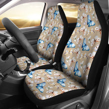 Load image into Gallery viewer, Tan With Watercolor Butterfly Pattern Car Seat Covers