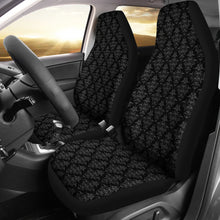 Load image into Gallery viewer, Gray and Black Damask Car Seat Covers Seat Protectors